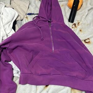 Purple Half-Zip Hoodie